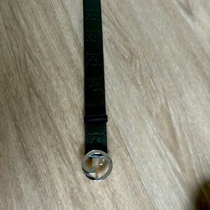 Green Gucci belt leather strap is 40 in long. Like new hardly worn
